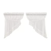 Vhc Brands Ruffle Sheer Petti Prairie Swag Rod Pocket Valance