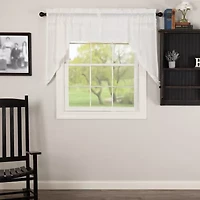 Vhc Brands Ruffle Sheer Petti Swag Rod Pocket Valance