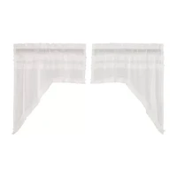 Vhc Brands Ruffle Sheer Petti Swag Rod Pocket Valance
