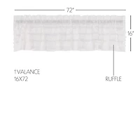 Vhc Brands Ruffle Sheer Petti Rod Pocket Valance