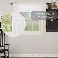 Vhc Brands Ruffle Sheer Petti Rod Pocket Valance