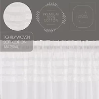 Vhc Brands Ruffle Sheer Petti Rod Pocket Tailored Valance