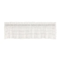 Vhc Brands Ruffle Sheer Petti Rod Pocket Tailored Valance