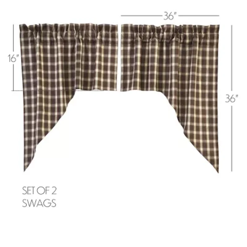 Vhc Brands Rory Swag Rod Pocket Tailored Valance