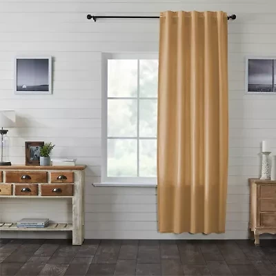 Vhc Brands Simple Life Rod Pocket Light-Filtering Single Curtain Panel