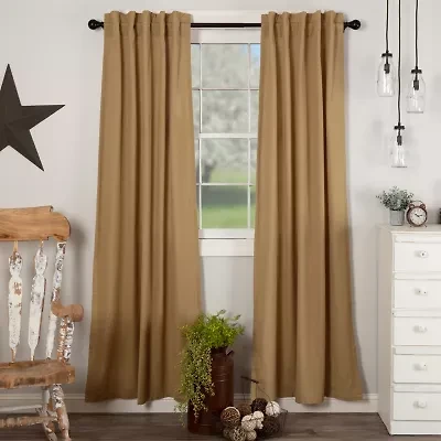 Vhc Brands Simple Life Rod Pocket Light-Filtering Set of 2 Curtain Panel