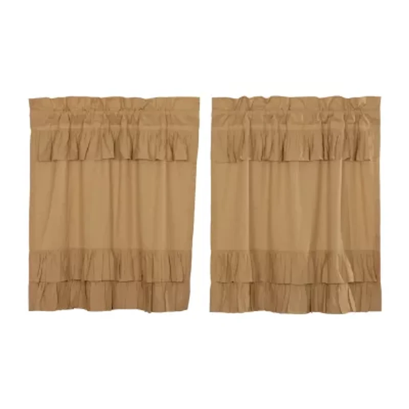 Vhc Brands Simple Life Ruffled 2-pc. Rod Pocket Window Tier