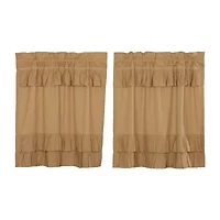 Vhc Brands Simple Life Ruffled 2-pc. Rod Pocket Window Tier