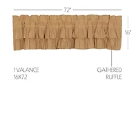 Vhc Brands Simple Life Ruffled Rod Pocket Valance
