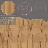 Vhc Brands Simple Life Ruffled Rod Pocket Tailored Valance