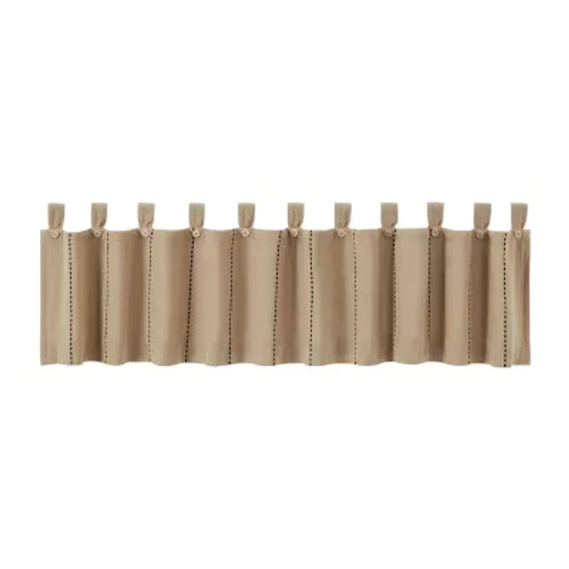 Vhc Brands Stitched Burlap Tab Top Valance