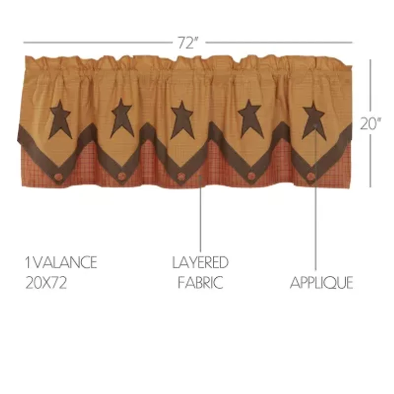 Vhc Brands Stratton Layered Rod Pocket Valance
