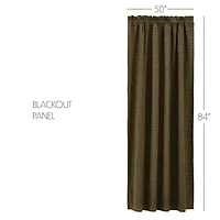 Vhc Brands Tea Cabin Rod Pocket Blackout Single Curtain Panel