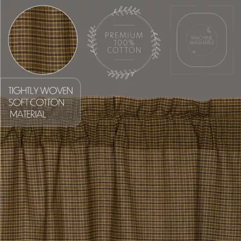 Vhc Brands Tea Cabin Rod Pocket Blackout Single Curtain Panel