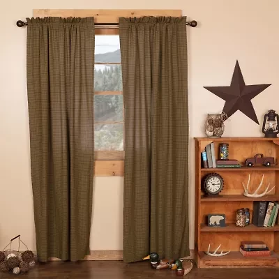Vhc Brands Tea Cabin Rod Pocket Light-Filtering Set of 2 Curtain Panel