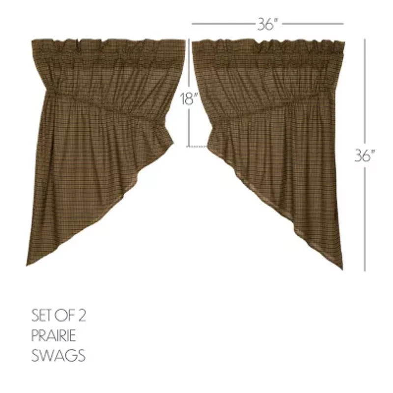 Vhc Brands Tea Cabin Prairie Swag Rod Pocket Tailored Valance