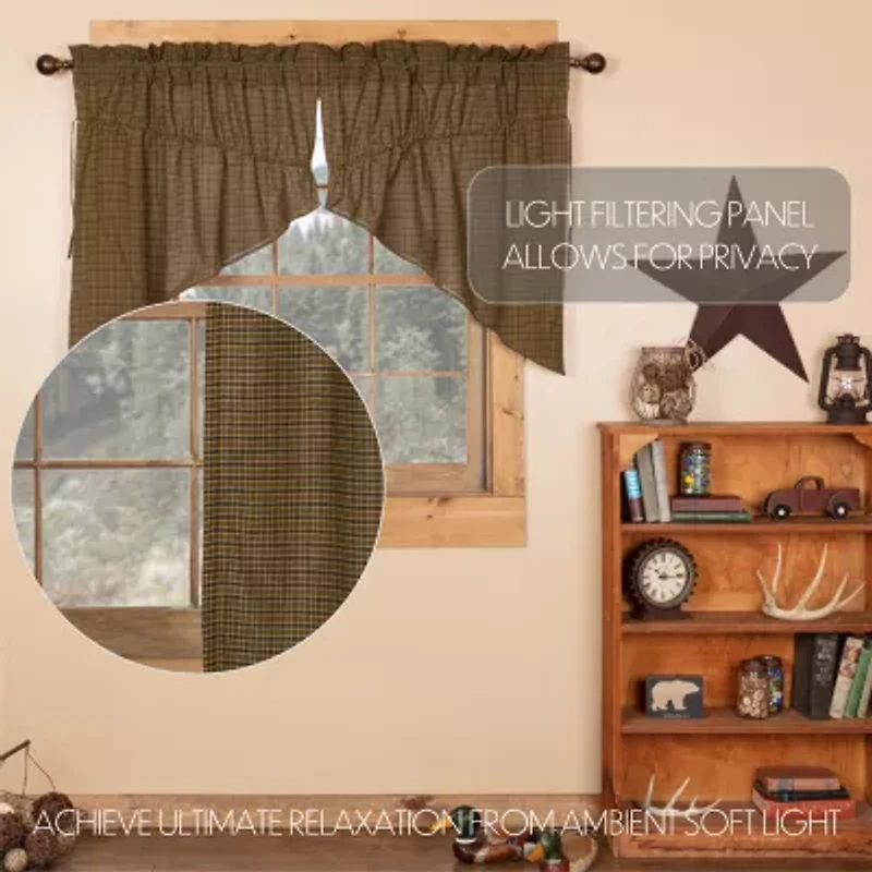 Vhc Brands Tea Cabin Prairie Swag Rod Pocket Tailored Valance