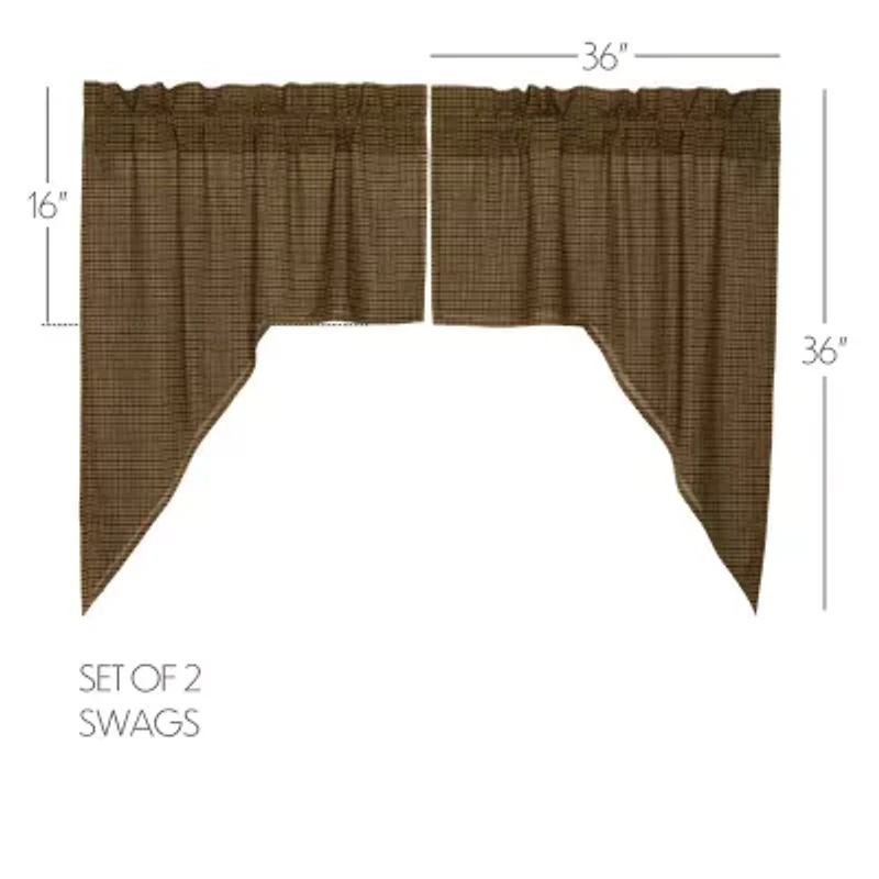 Vhc Brands Tea Cabin Swag Rod Pocket Tailored Valance