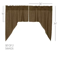 Vhc Brands Tea Cabin Swag Rod Pocket Tailored Valance