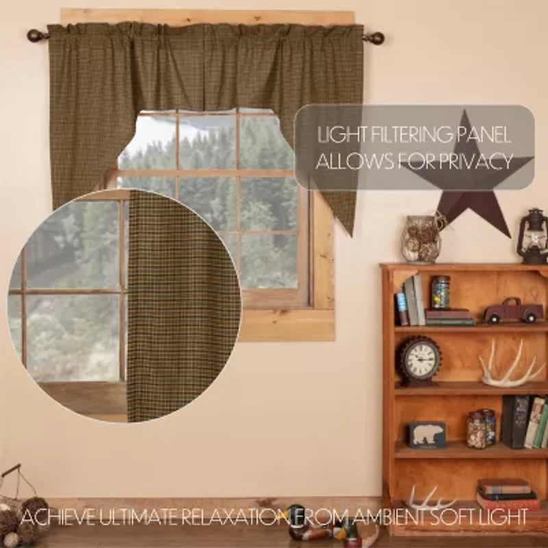 Vhc Brands Tea Cabin Swag Rod Pocket Tailored Valance