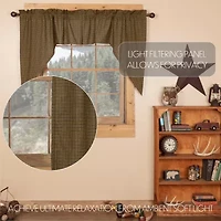 Vhc Brands Tea Cabin Swag Rod Pocket Tailored Valance