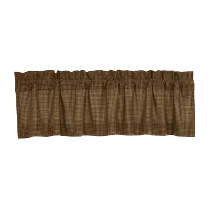 Vhc Brands Tea Cabin Block Border Rod Pocket Valance
