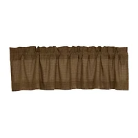 Vhc Brands Tea Cabin Block Border Rod Pocket Valance