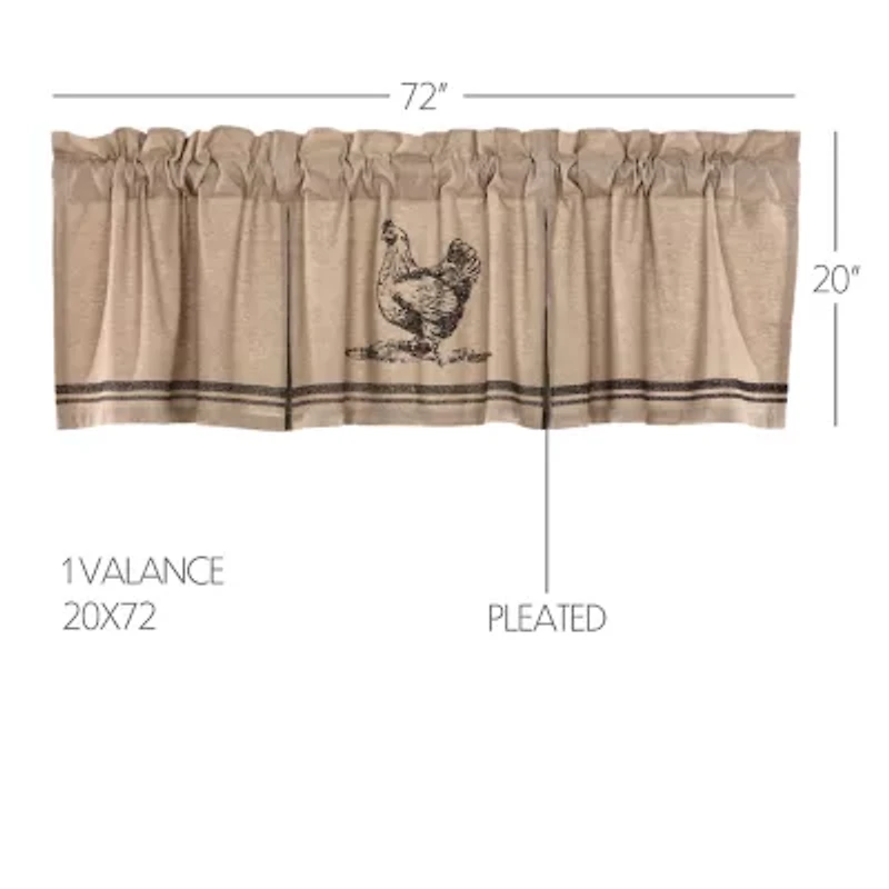 Vhc Brands Sawyer Chicken Rod Pocket Valance