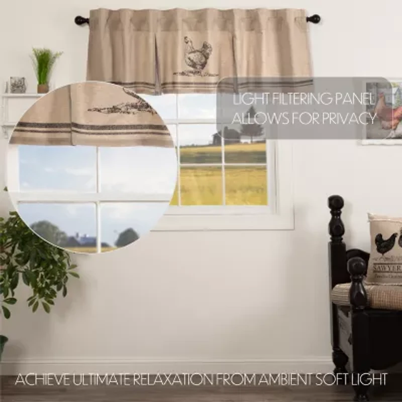 Vhc Brands Sawyer Chicken Rod Pocket Valance