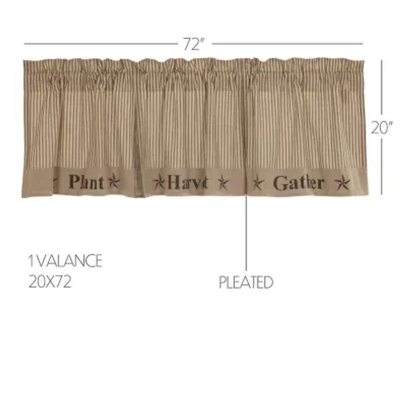 Vhc Brands Sawyer Gather Rod Pocket Valance