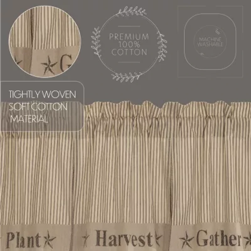 Vhc Brands Sawyer Gather Rod Pocket Tailored Valance