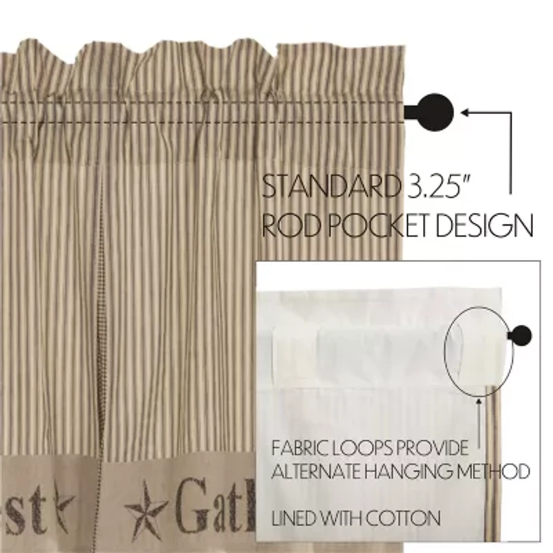 Vhc Brands Sawyer Gather Rod Pocket Valance
