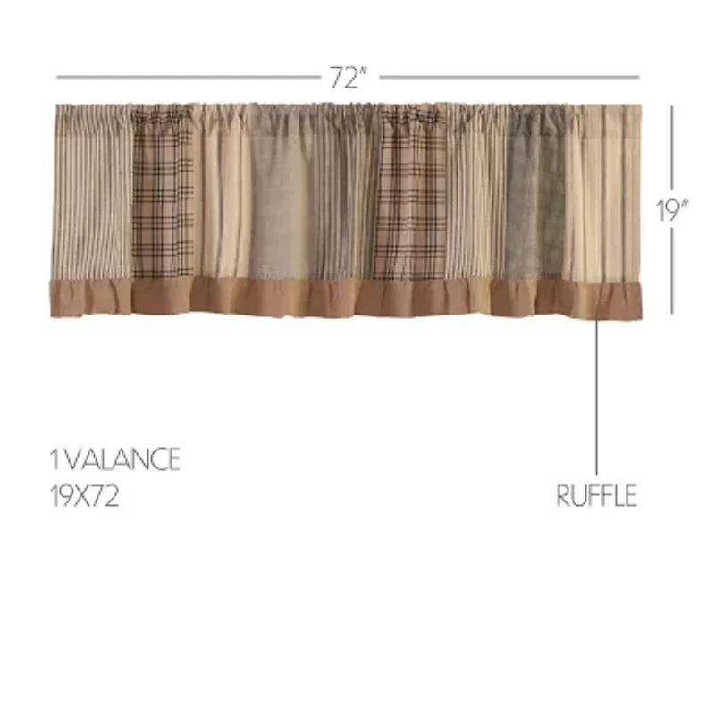 Vhc Brands Sawyer Patchwork Rod Pocket Tailored Valance