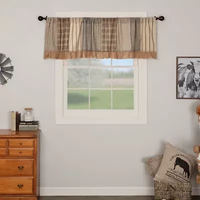 Vhc Brands Sawyer Patchwork Rod Pocket Tailored Valance