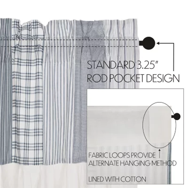 Vhc Brands Sawyer Patchwork Rod Pocket Valance