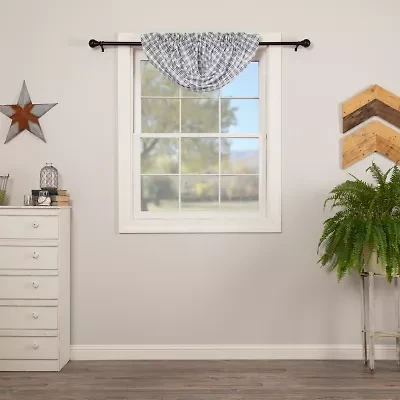 Vhc Brands Sawyer Plaid Light-Filtering Rod Pocket Single Balloon Shade