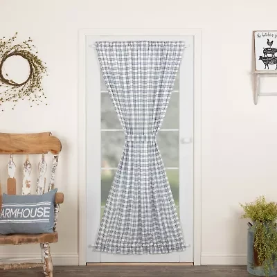 Vhc Brands Sawyer Plaid Light-Filtering Rod Pocket Single Door Panel Curtain