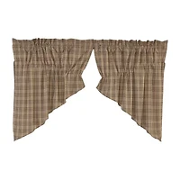 Vhc Brands Sawyer Plaid Prairie Swag Rod Pocket Tailored Valance