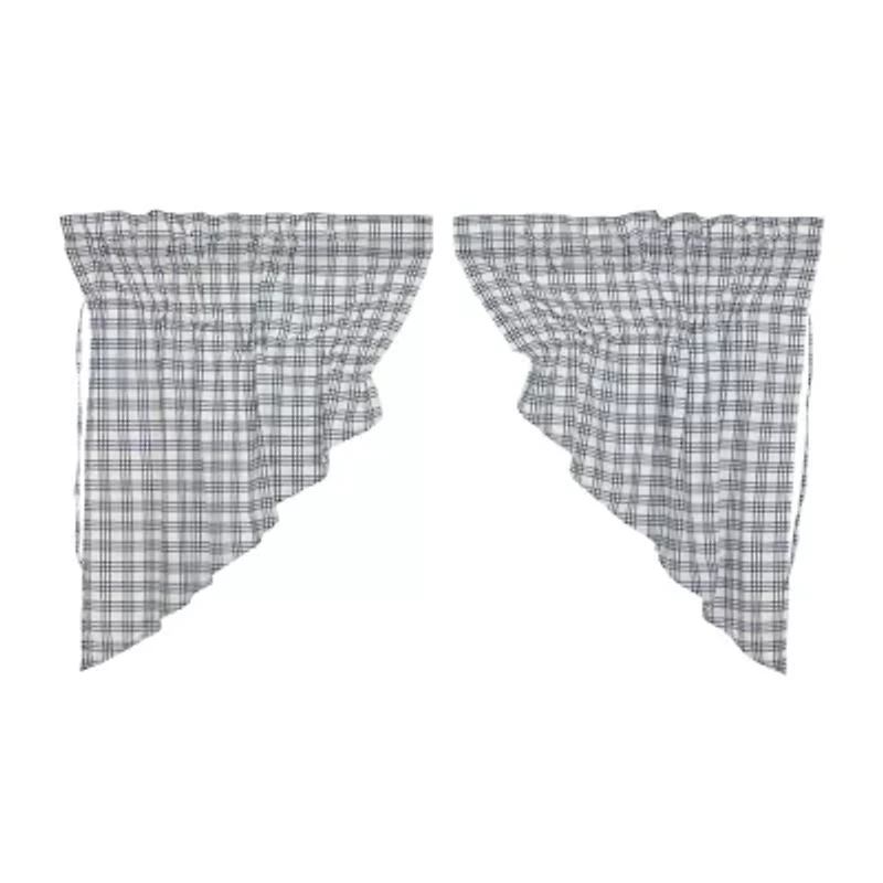 Vhc Brands Sawyer Plaid Prairie Swag Rod Pocket Valance