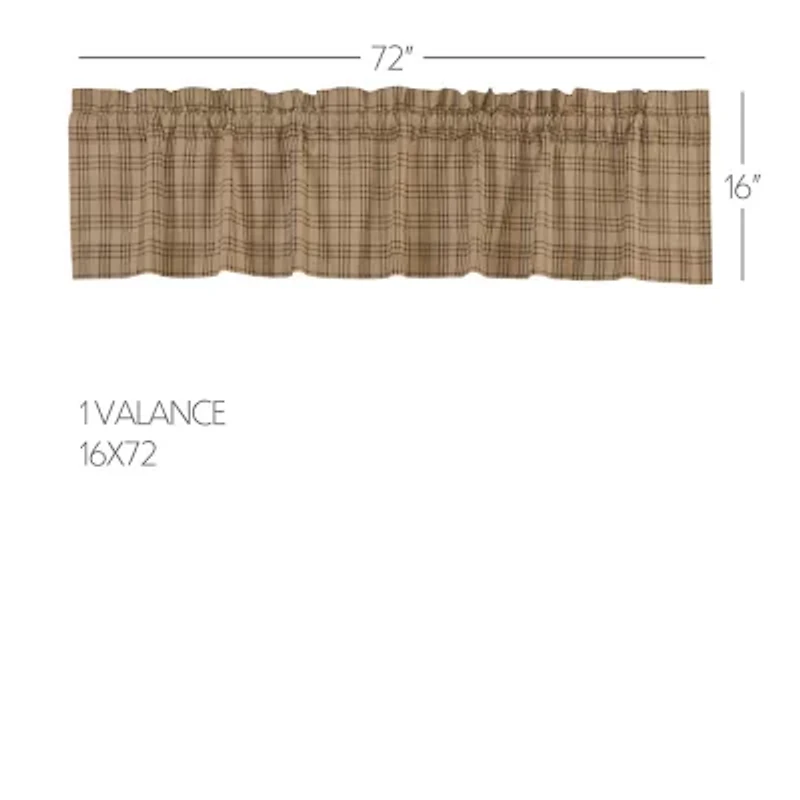Vhc Brands Sawyer Plaid Rod Pocket Valance