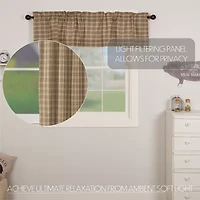 Vhc Brands Sawyer Plaid Rod Pocket Valance