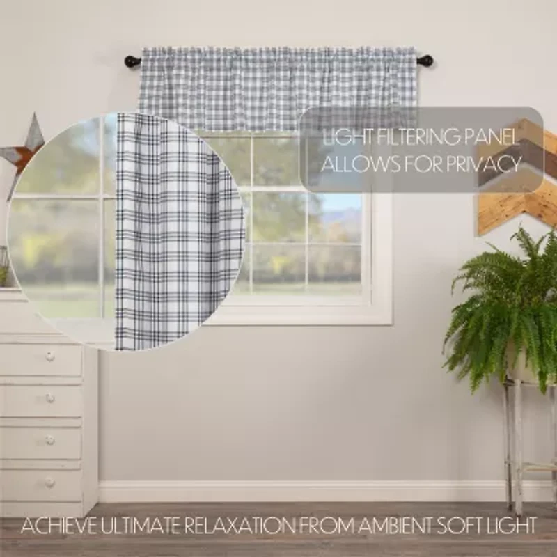 Vhc Brands Sawyer Plaid Rod Pocket Valance