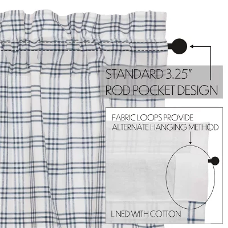 Vhc Brands Sawyer Plaid Rod Pocket Valance