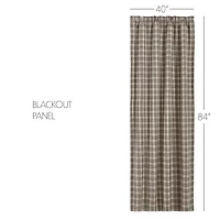 Vhc Brands Sawyer Plaid Rod Pocket Blackout Single Curtain Panel