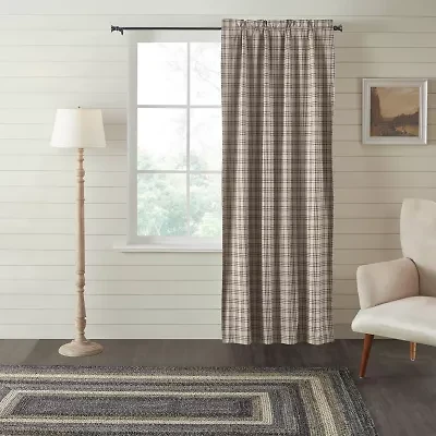 Vhc Brands Sawyer Plaid Rod Pocket Blackout Single Curtain Panel