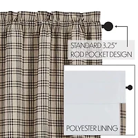 Vhc Brands Sawyer Plaid Rod Pocket Blackout Single Curtain Panel