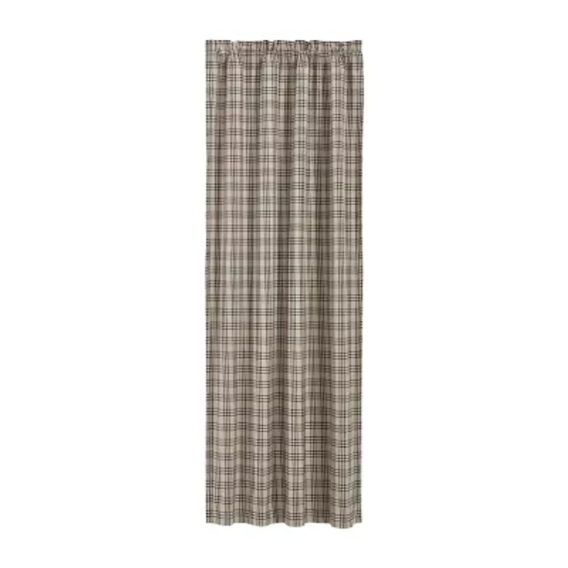 Vhc Brands Sawyer Plaid Rod Pocket Blackout Single Curtain Panel
