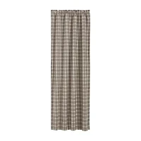 Vhc Brands Sawyer Plaid Rod Pocket Blackout Single Curtain Panel