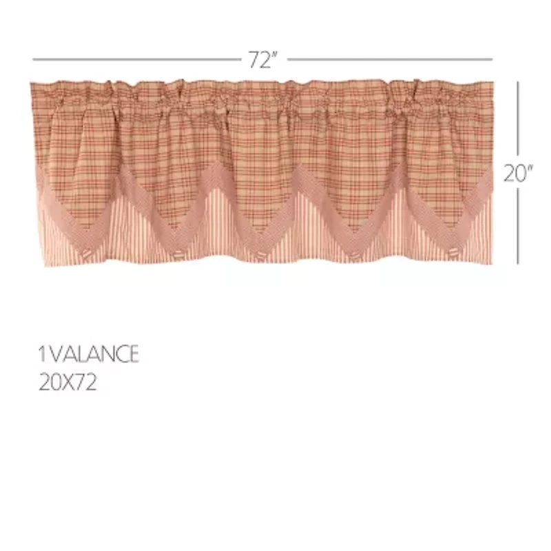 Vhc Brands Sawyer Plaid Layered Rod Pocket Valance