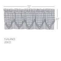 Vhc Brands Sawyer Plaid Layered Rod Pocket Valance